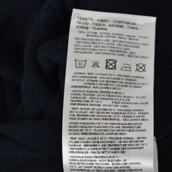 Armani Exchange Navy Oblique Logo Pullover Sweater Size Medium NWT - Picture 12 of 16